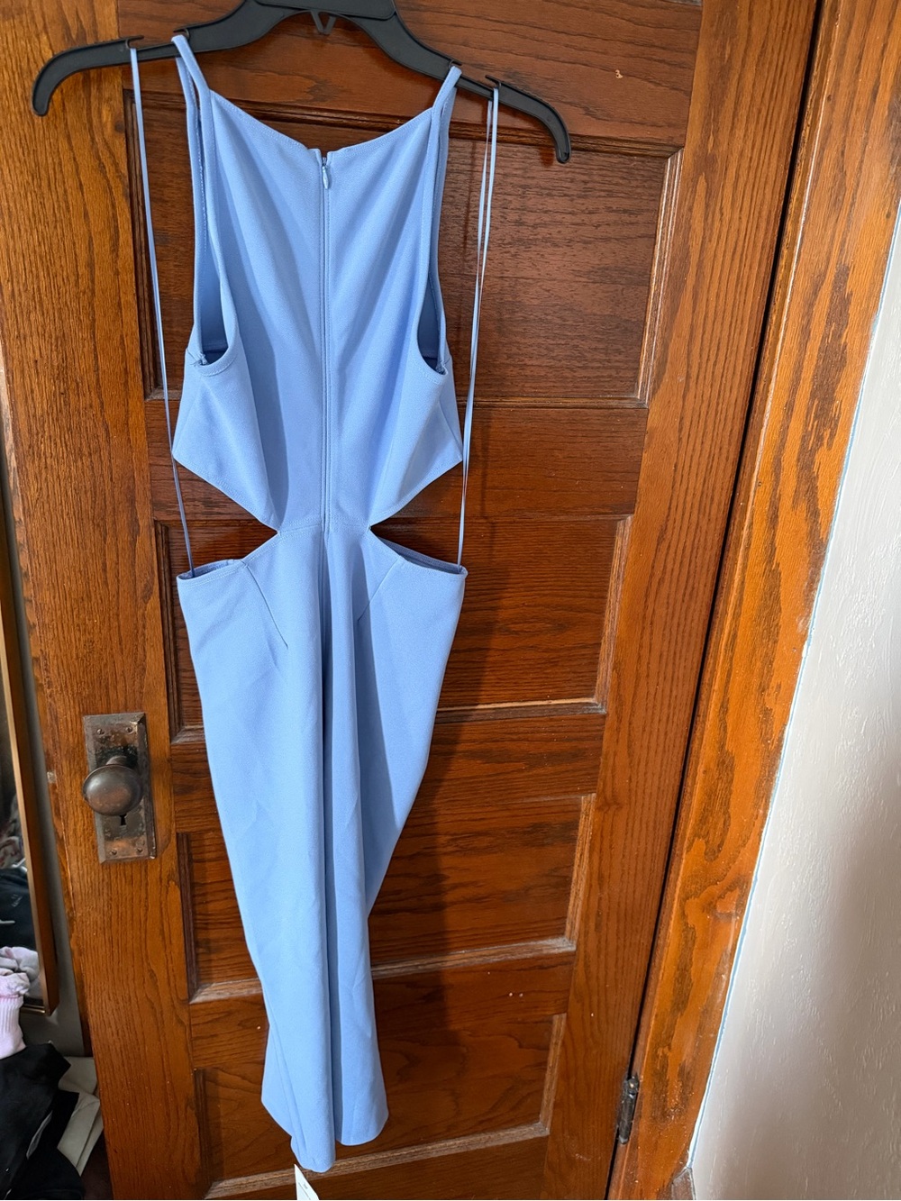 Abercrombie & Fitch Light Blue Midi Cutout Dress